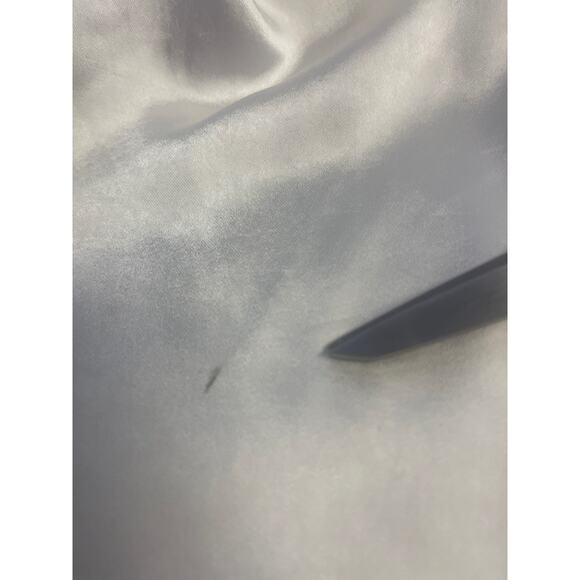 LULU'S Sz S Dose of Romance Ivory Satin Halter Wide-Leg Jumpsuit B169 *flaw - Picture 13 of 14